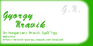 gyorgy mravik business card